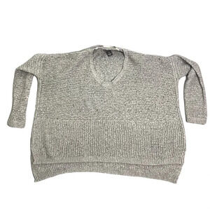 DKNY Jeans Gray Knit Oversized Sweater